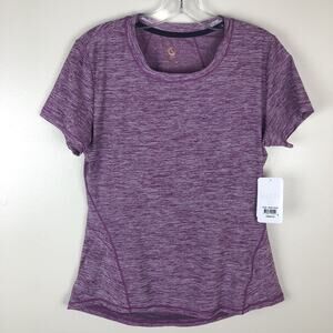 Shape Activewear Womens Fitness Top Size M Magenta Heather Trail Tee